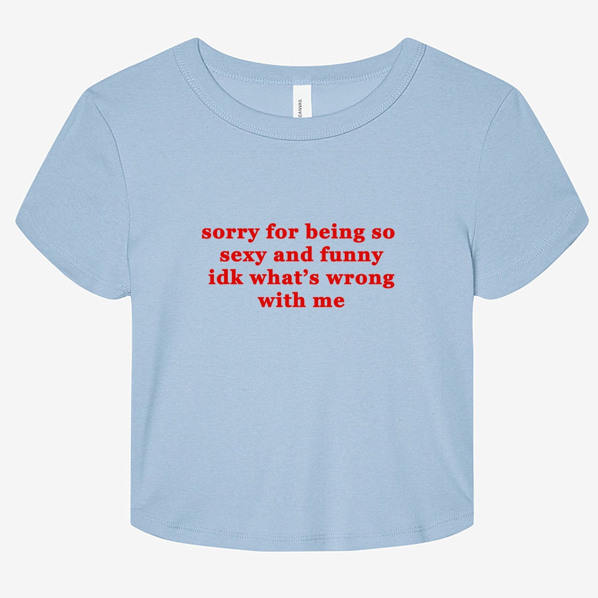 Sorry For Being So Sexy And Funny IDK What's Wrong With Me Graphic Baby Tee - UntamedEgo LLC.