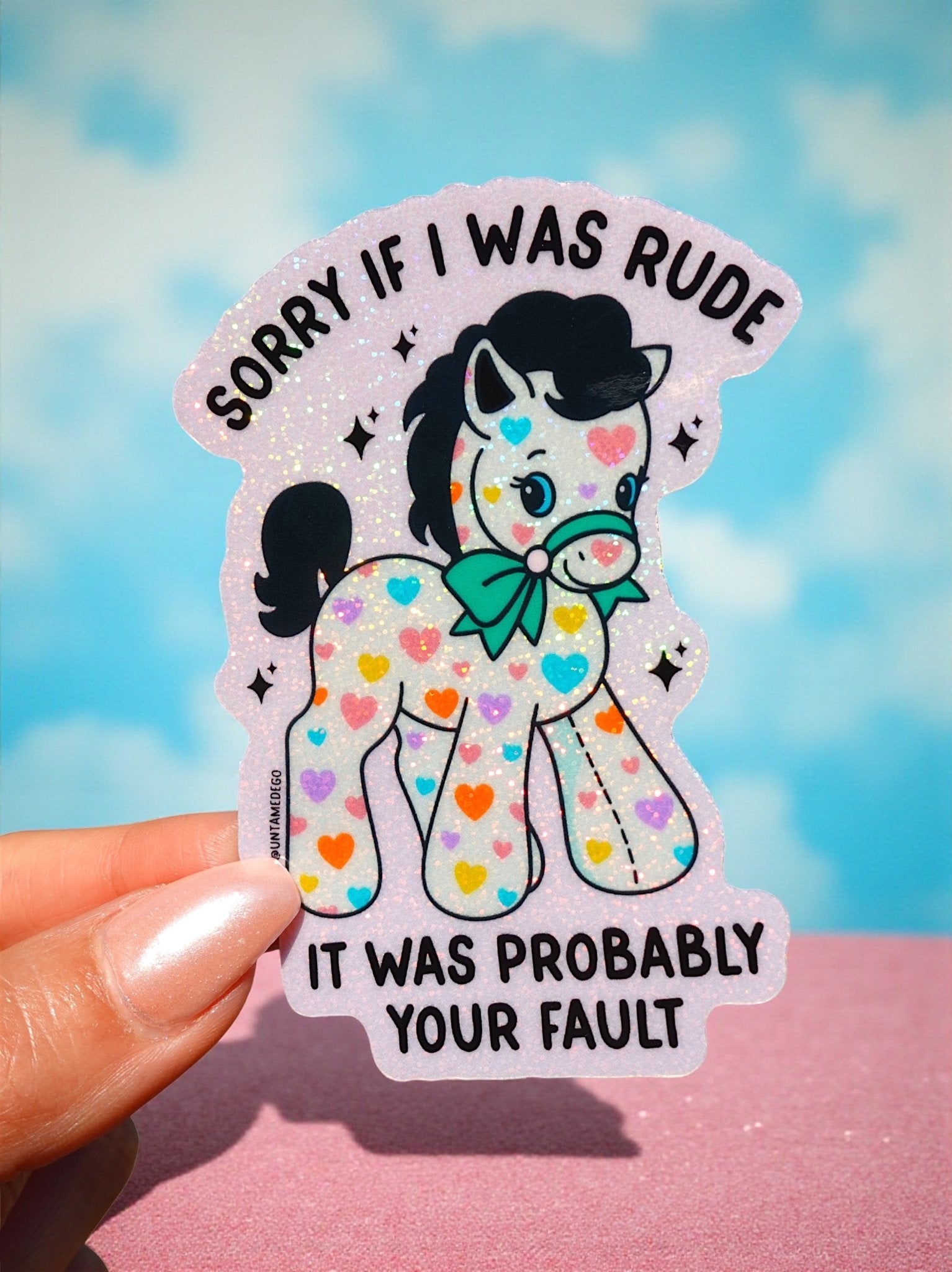 Sorry I Was Rude Sticker - UntamedEgo LLC.