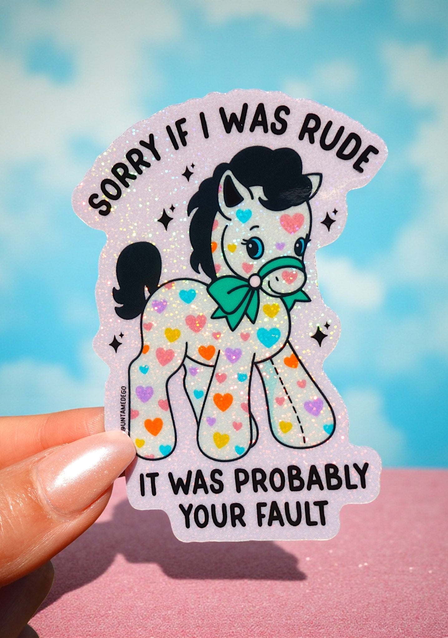 Sorry I Was Rude Sticker - UntamedEgo LLC.