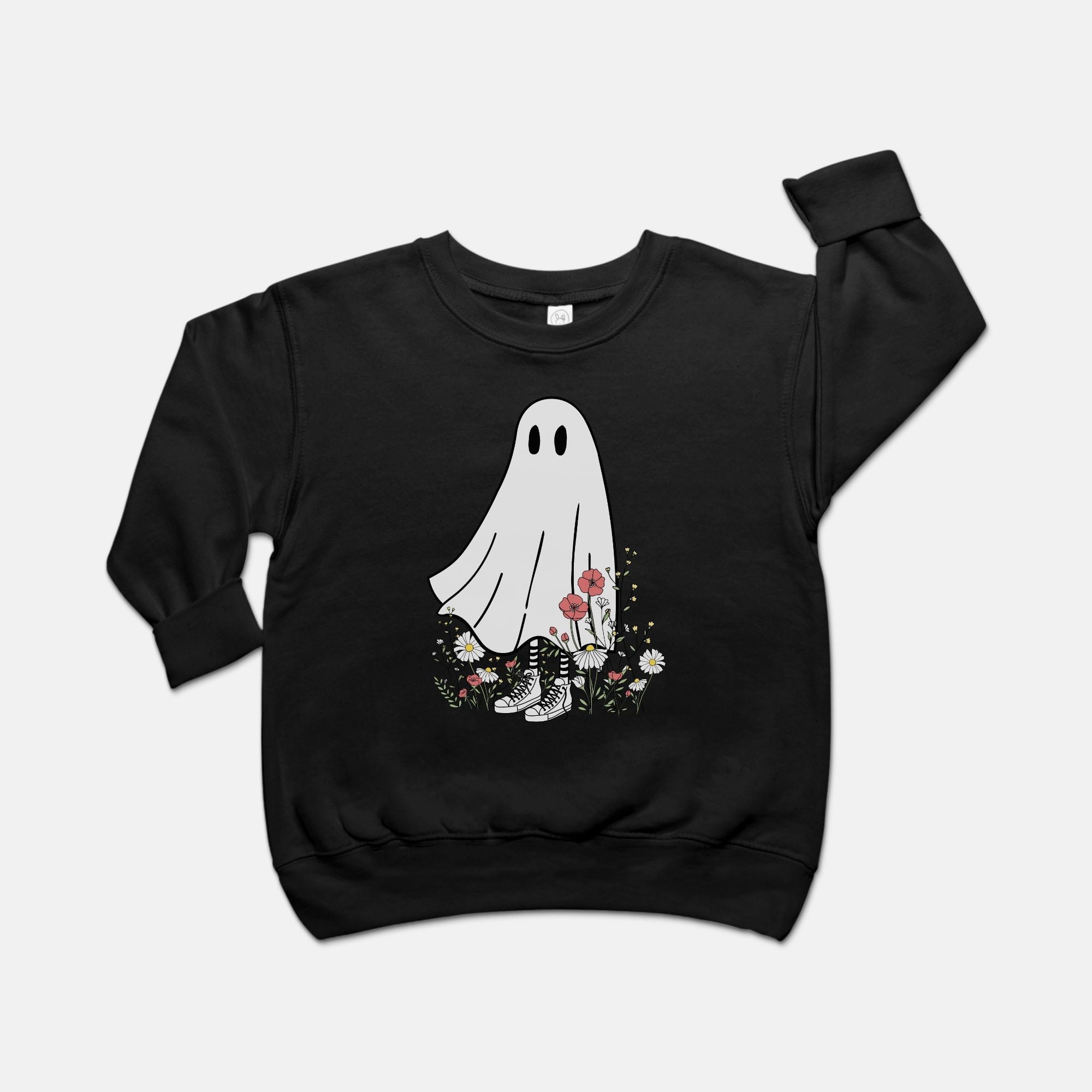 Spooky Ghost Toddler Crew Neck Sweatshirt - UntamedEgo LLC.