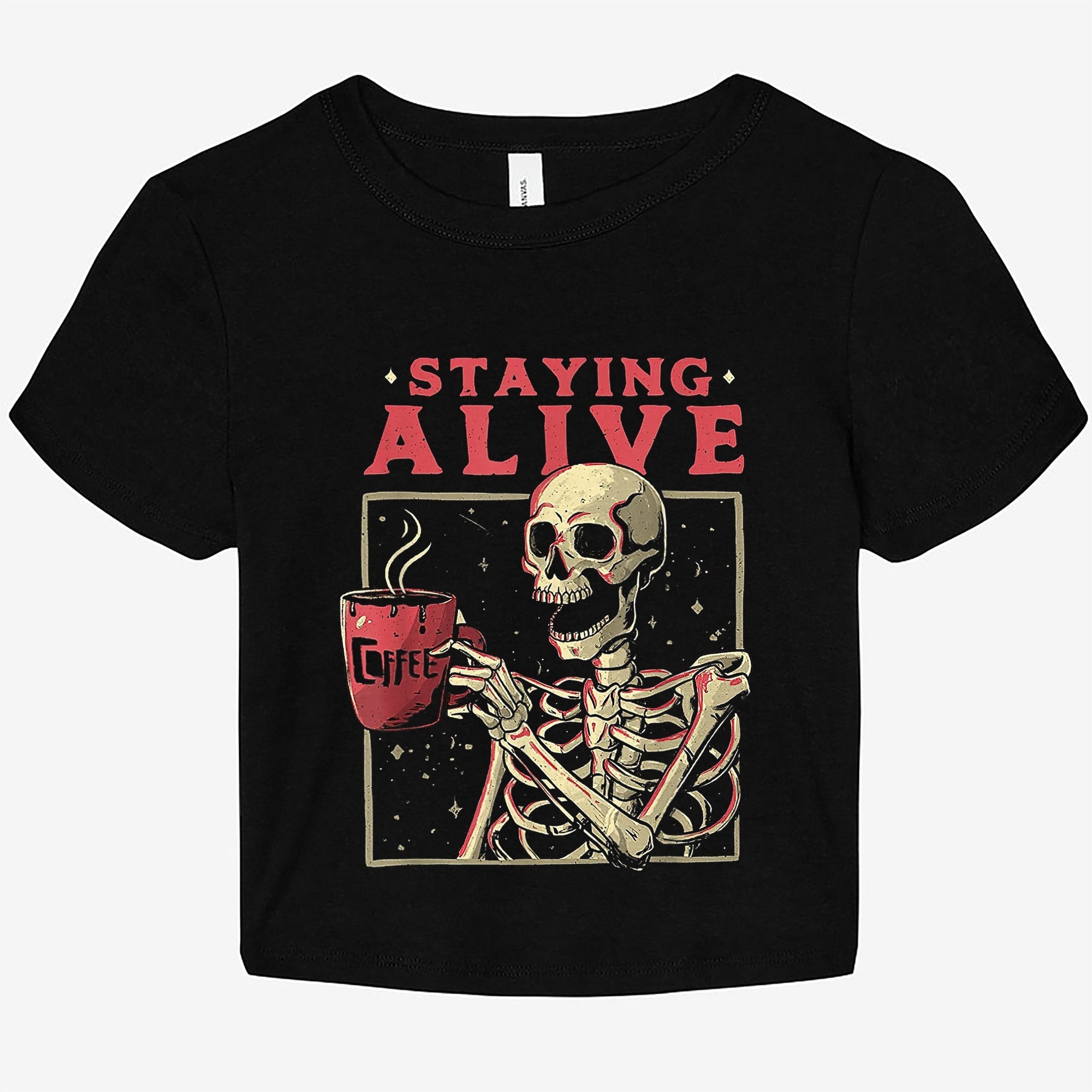 Staying Alive Graphic Baby Tee - UntamedEgo LLC.