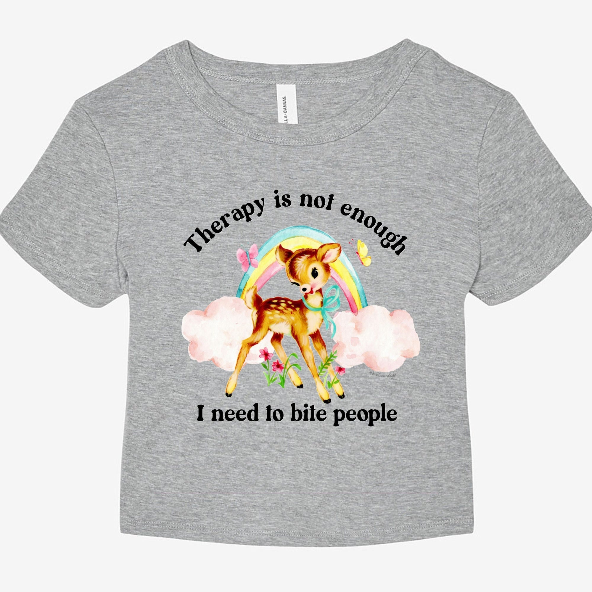 Therapy Is Not Enough I Need To Bite People Graphic Baby Tee - UntamedEgo LLC.