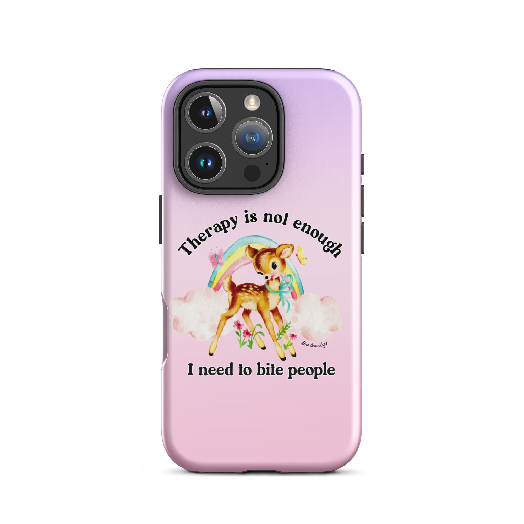 Therapy Is Not Enough I Need To Fight People Tough Case for iPhone® - UntamedEgo LLC.