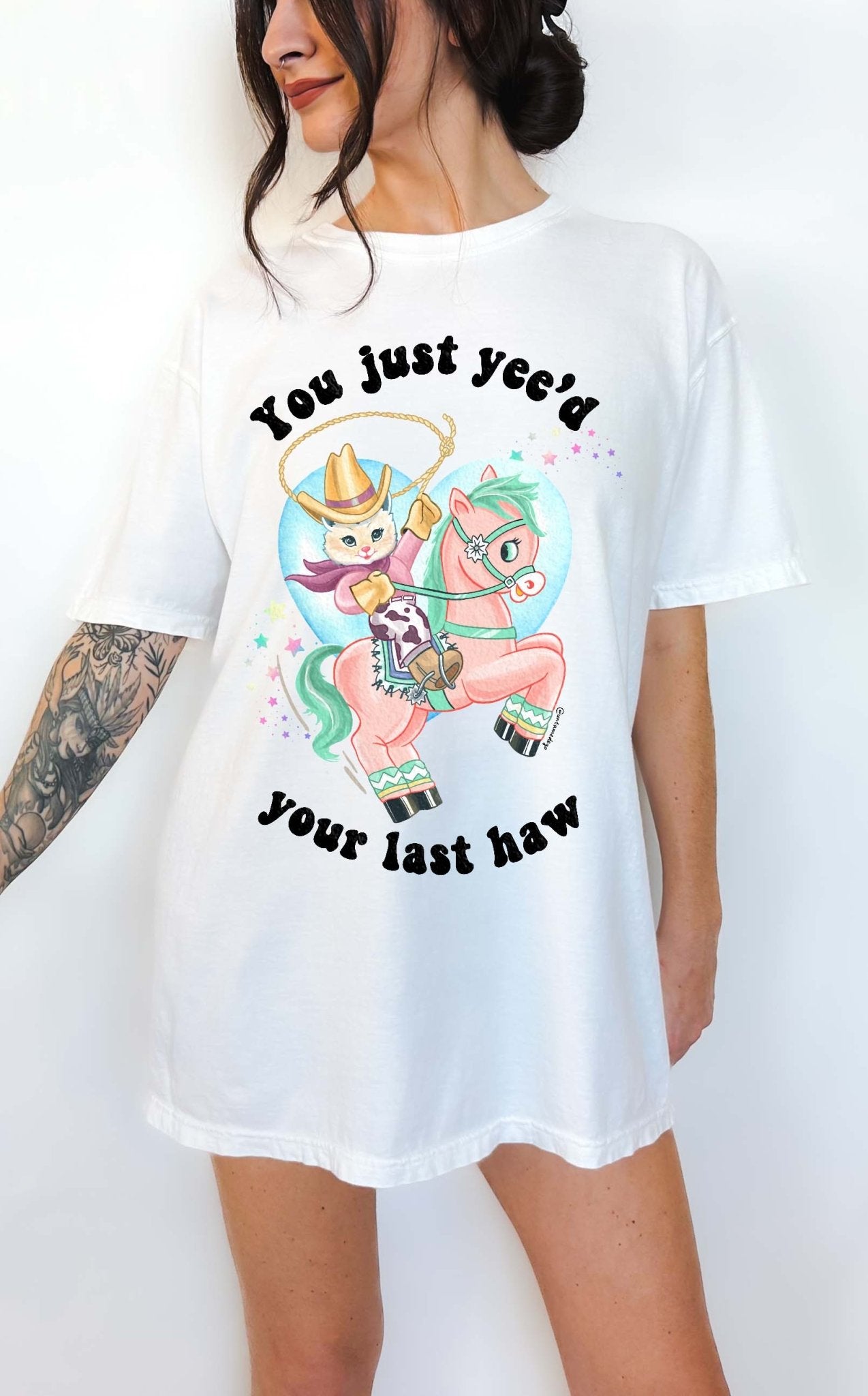 You Just Yee'd Your Last Haw Luna Cowboy Kitty Tee - UntamedEgo LLC.