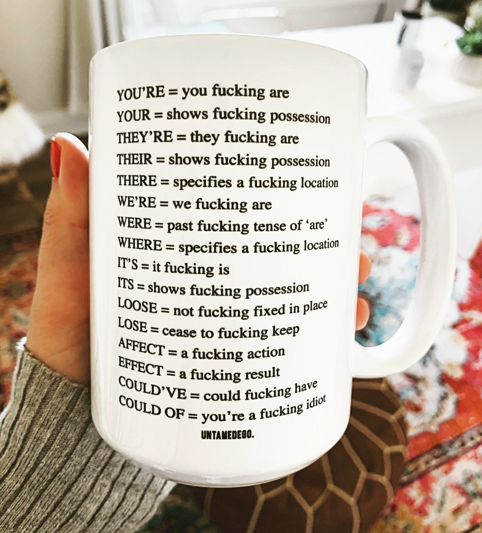 Angry Grammar Mug 15oz. - UntamedEgo LLC.