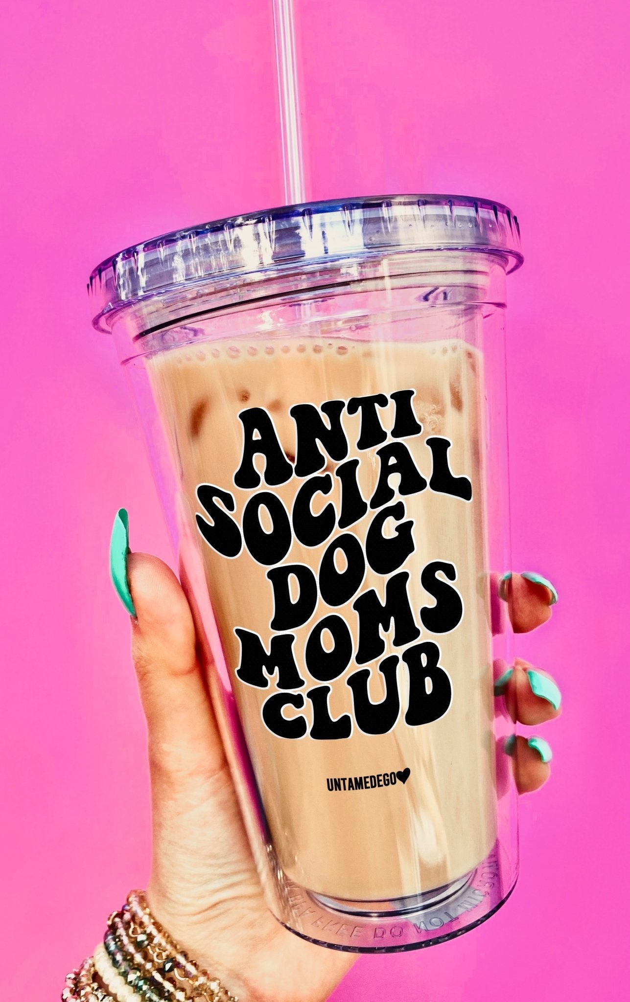 Anti Social Dog Moms Club Acrylic Tumbler - UntamedEgo LLC.