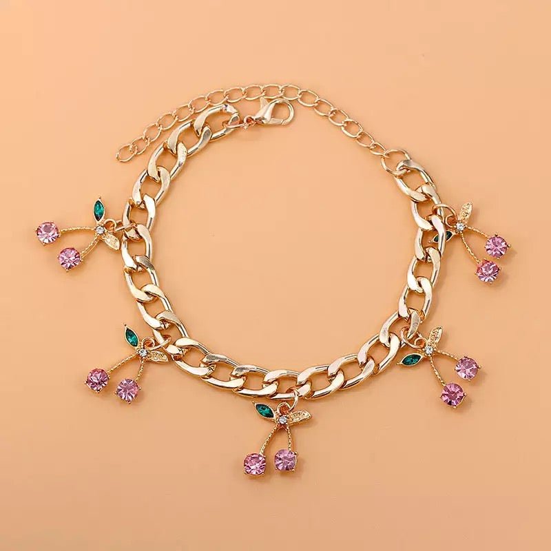 Cherry Fetish Cuban Link Bracelet - UntamedEgo LLC.
