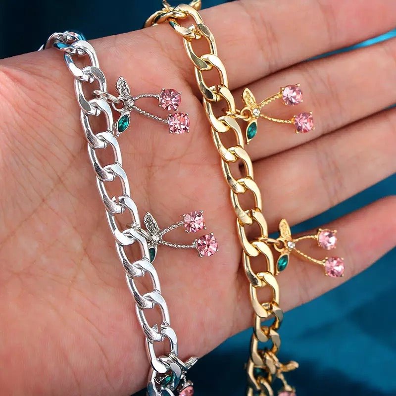 Cherry Fetish Cuban Link Bracelet - UntamedEgo LLC.