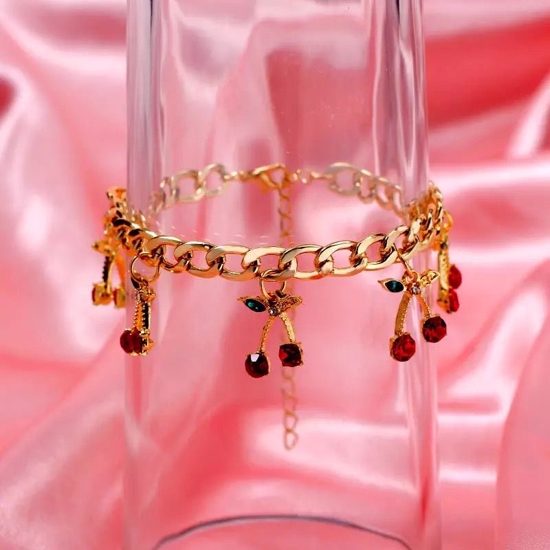 Cherry Fetish Cuban Link Bracelet - UntamedEgo LLC.