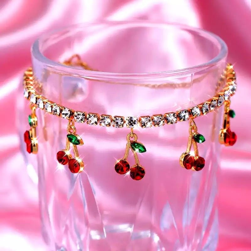 Cherry Fetish Diamond Link Bracelet - UntamedEgo LLC.