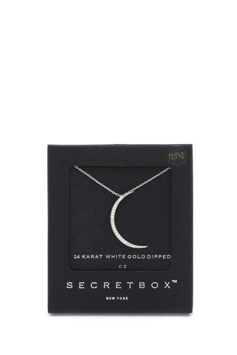 Crescent Diamond Gold Dipped Necklace - UntamedEgo LLC.