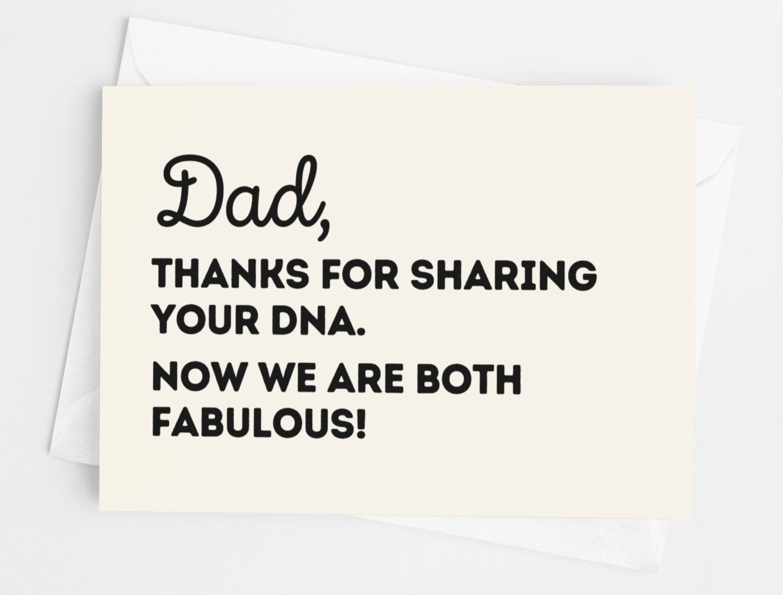 Dad Thanks For Sharing Your DNA Card - UntamedEgo LLC.