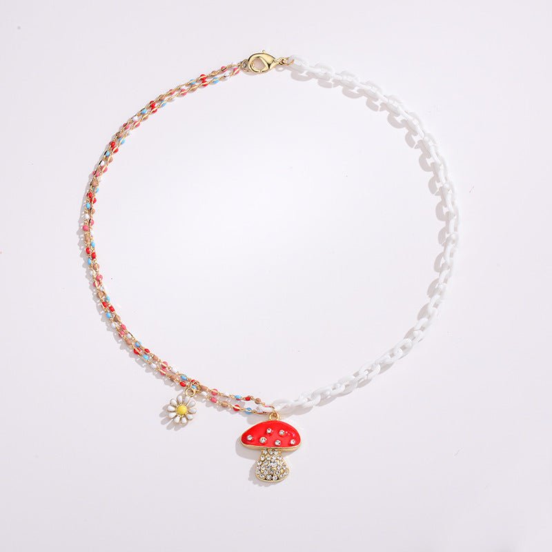 Daisy Mushroom Pendant Necklace - UntamedEgo LLC.