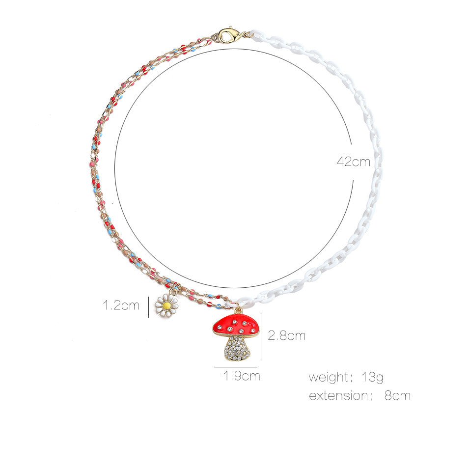 Daisy Mushroom Pendant Necklace - UntamedEgo LLC.