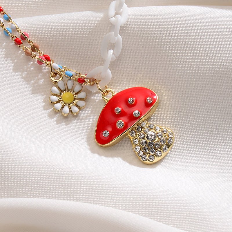 Daisy Mushroom Pendant Necklace - UntamedEgo LLC.