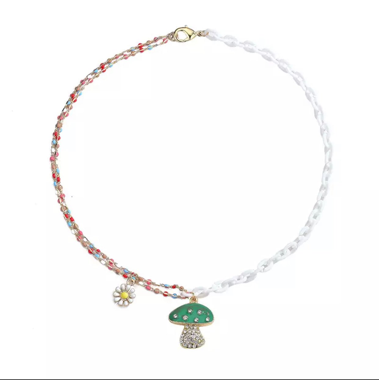 Daisy Mushroom Pendant Necklace - UntamedEgo LLC.