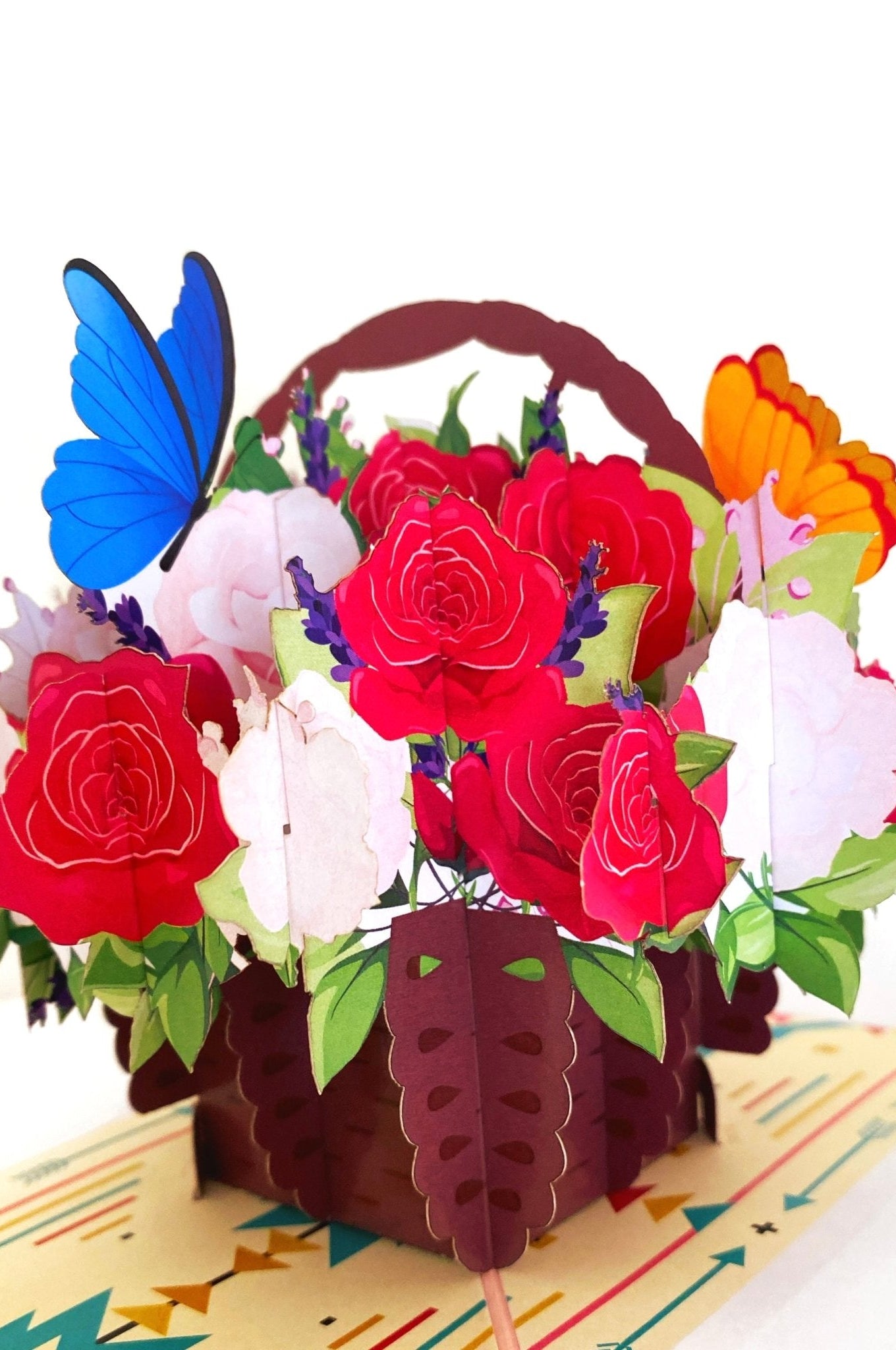 Flower Basket Pop Up Greeting Card - UntamedEgo LLC.