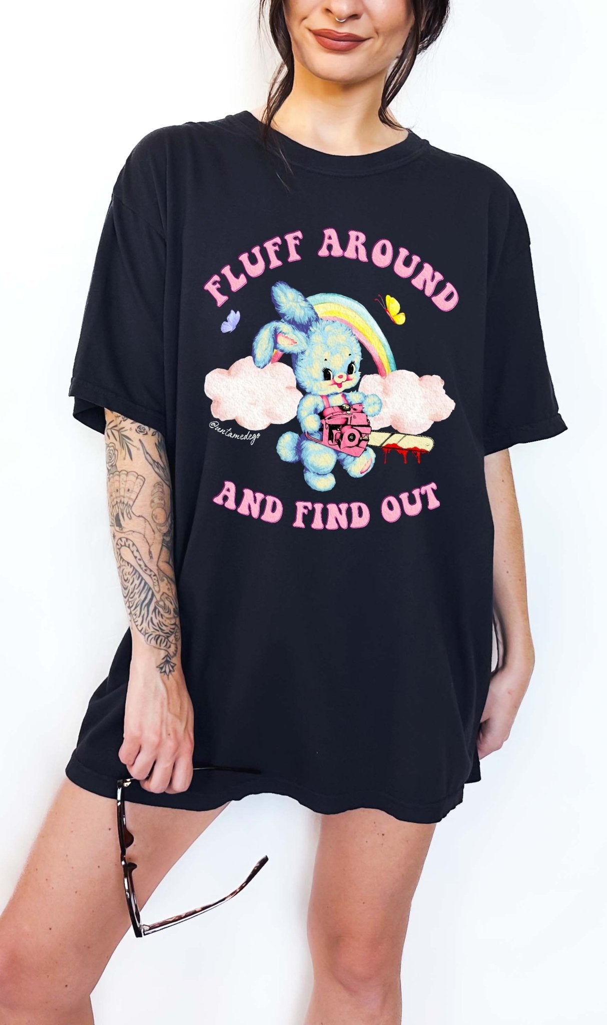 Fluff Around And Find Out Rage Bunny Tee - UntamedEgo LLC.