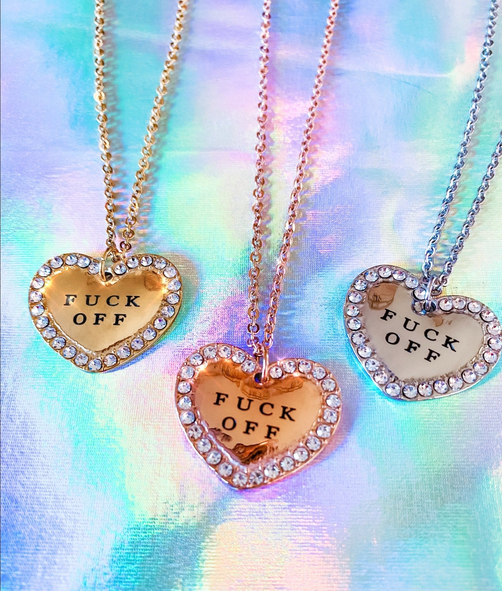 Fuck Off Zircon Necklace - UntamedEgo LLC.