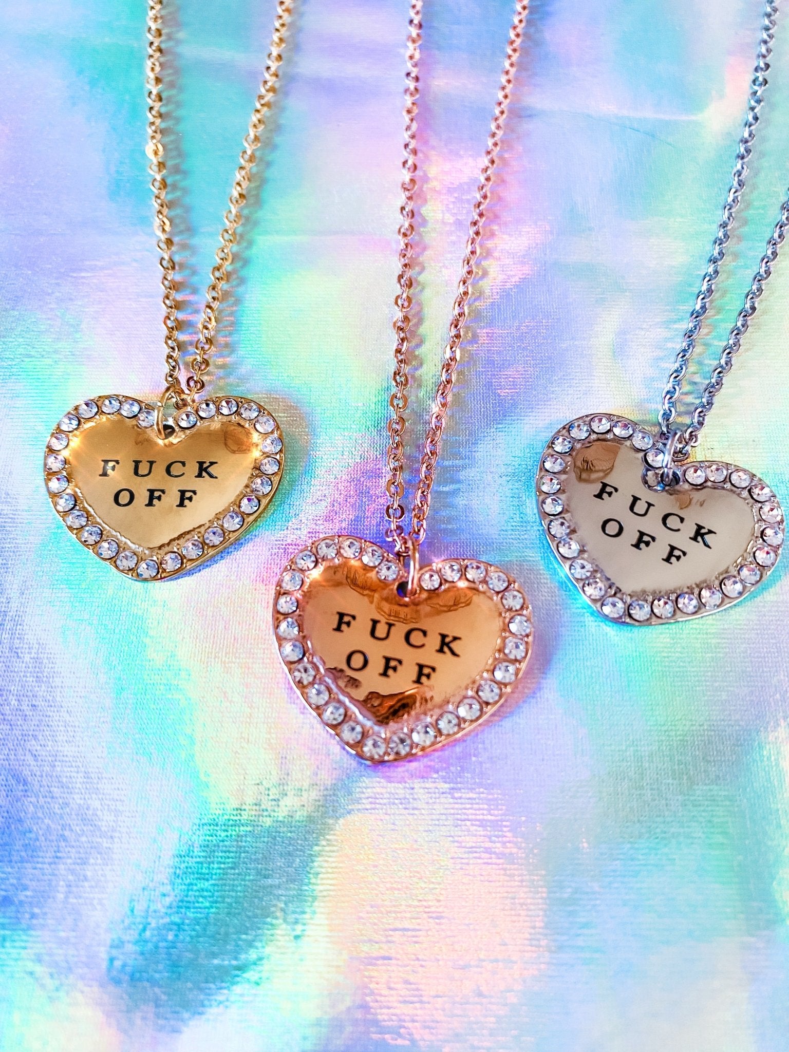 Fuck Off Zircon Necklace - UntamedEgo LLC.