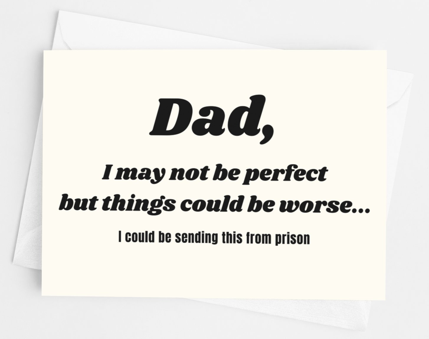 Funny Prison Card For Dad - UntamedEgo LLC.