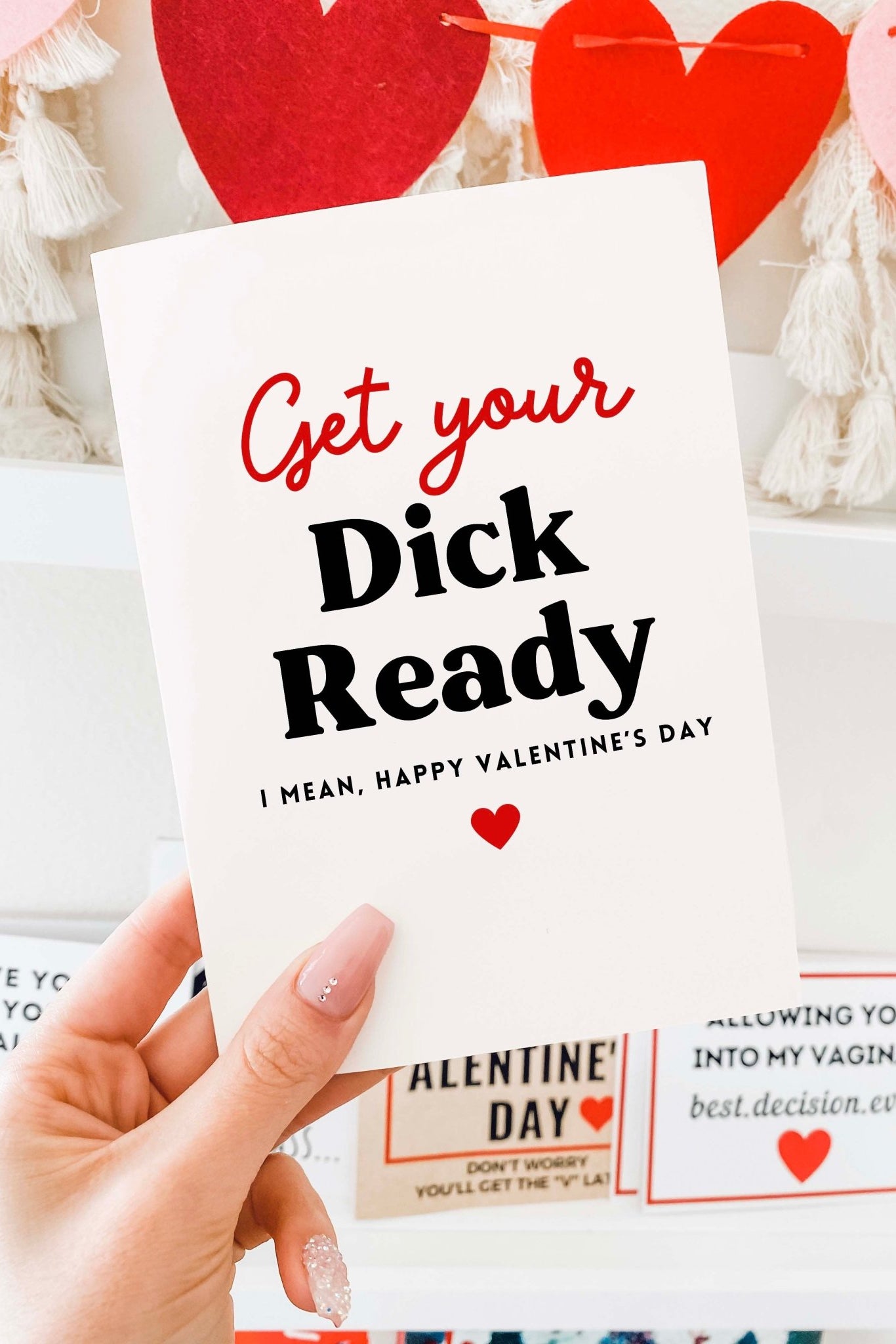 Get Your Dick Ready Funny Valentine's Day Card - UntamedEgo LLC.