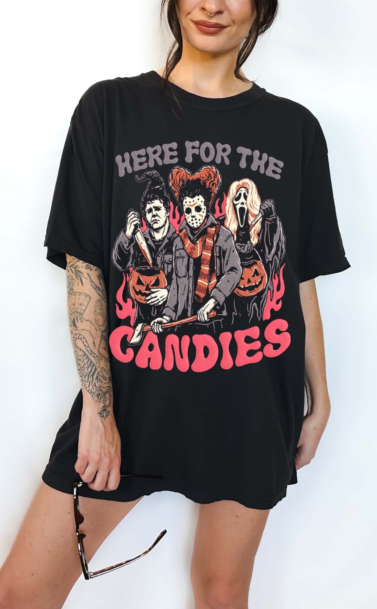 Here For The Candies Halloween Tee - UntamedEgo LLC.