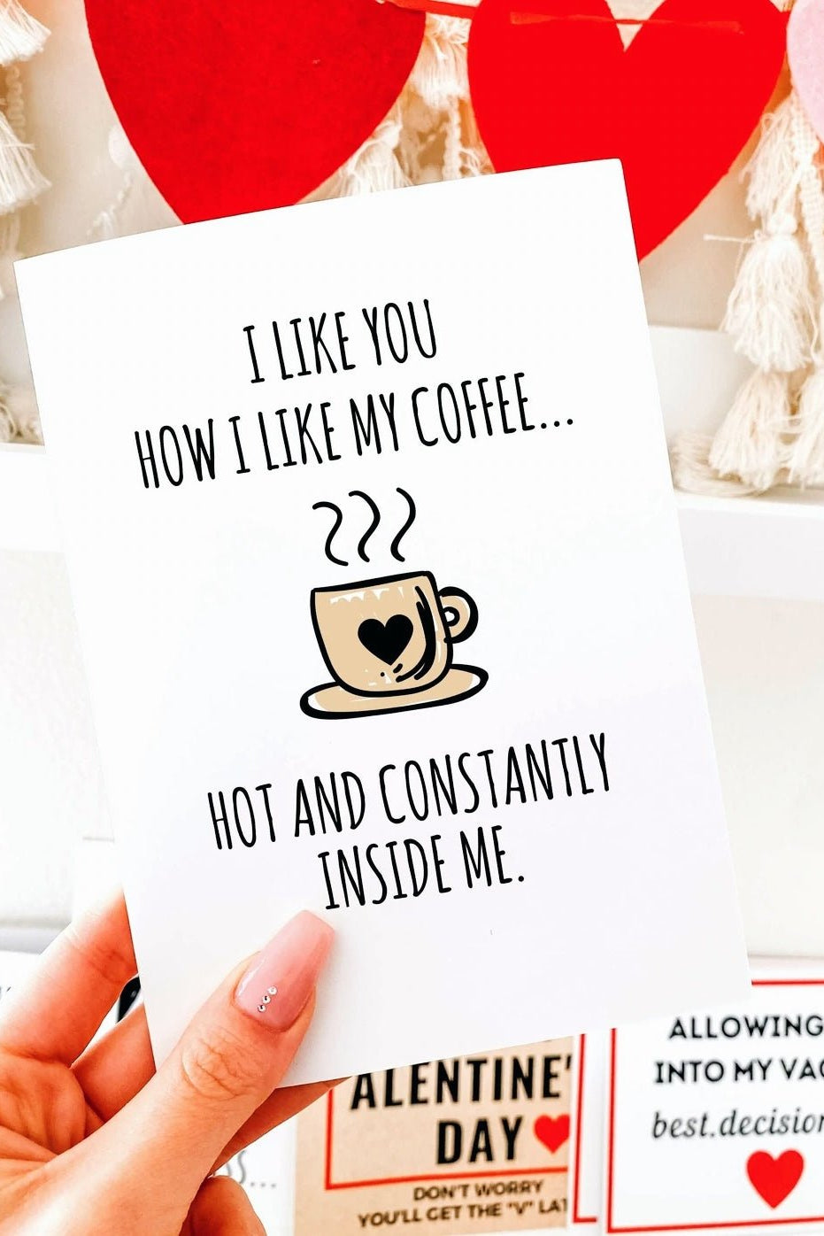 I Like You How I Like My Coffee Naughty Greeting Card - UntamedEgo LLC.