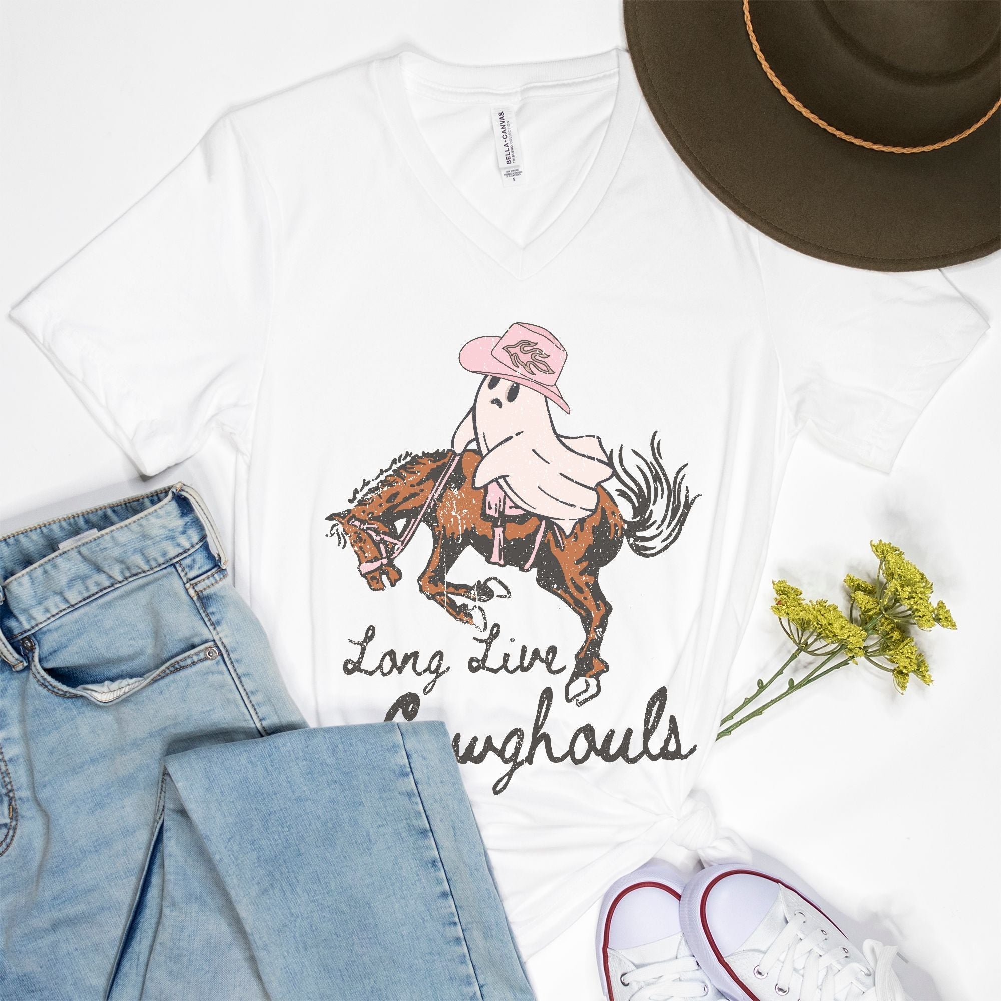 Long Live Cowgirls V - Neck Tee - UntamedEgo LLC.