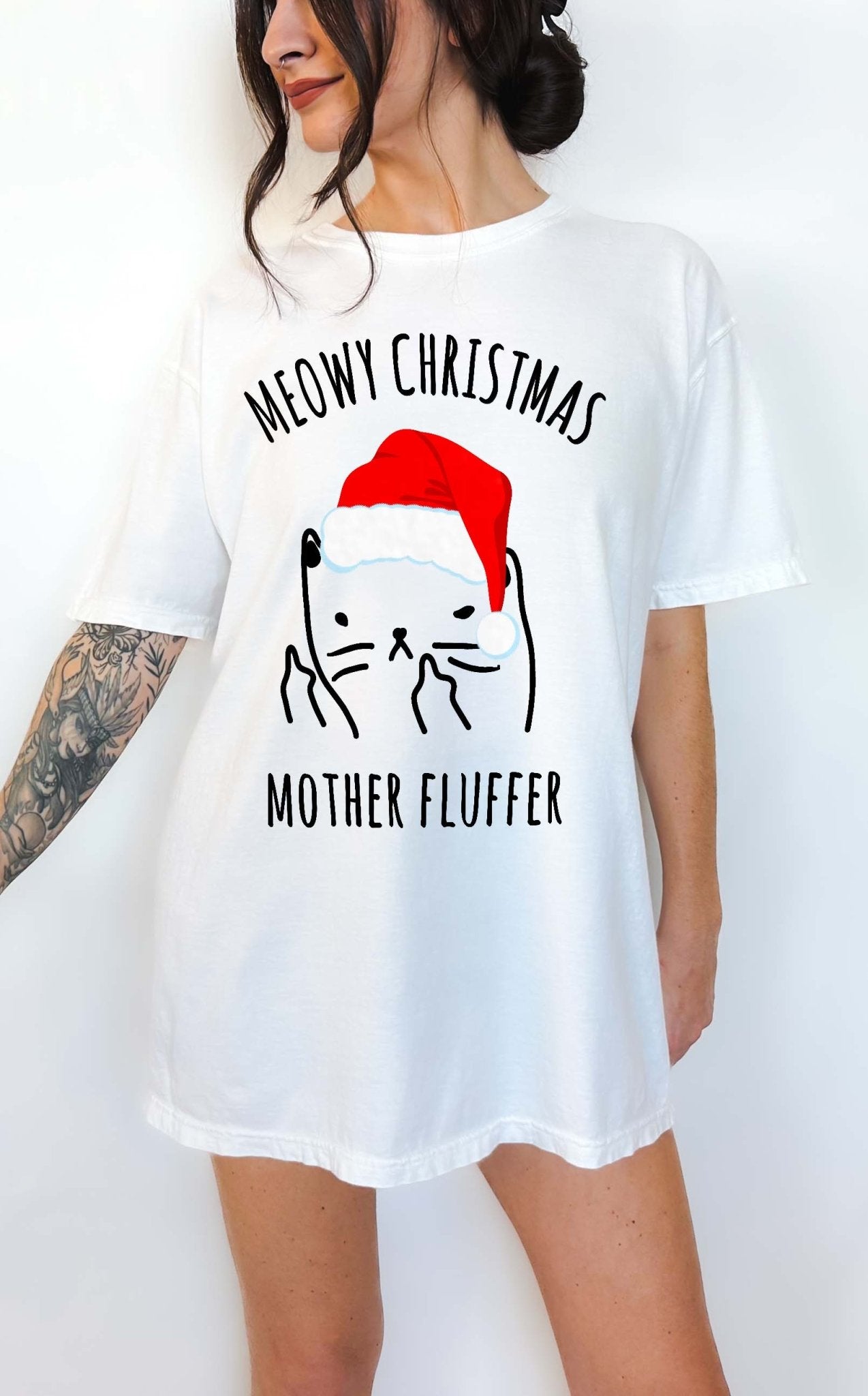 Meowy Christmas Mother Fluffer Christmas Tee - UntamedEgo LLC.