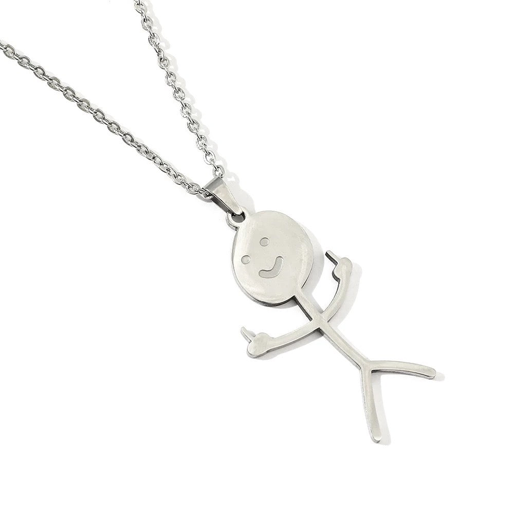 Middle Finger Doodle Necklace - UntamedEgo LLC.