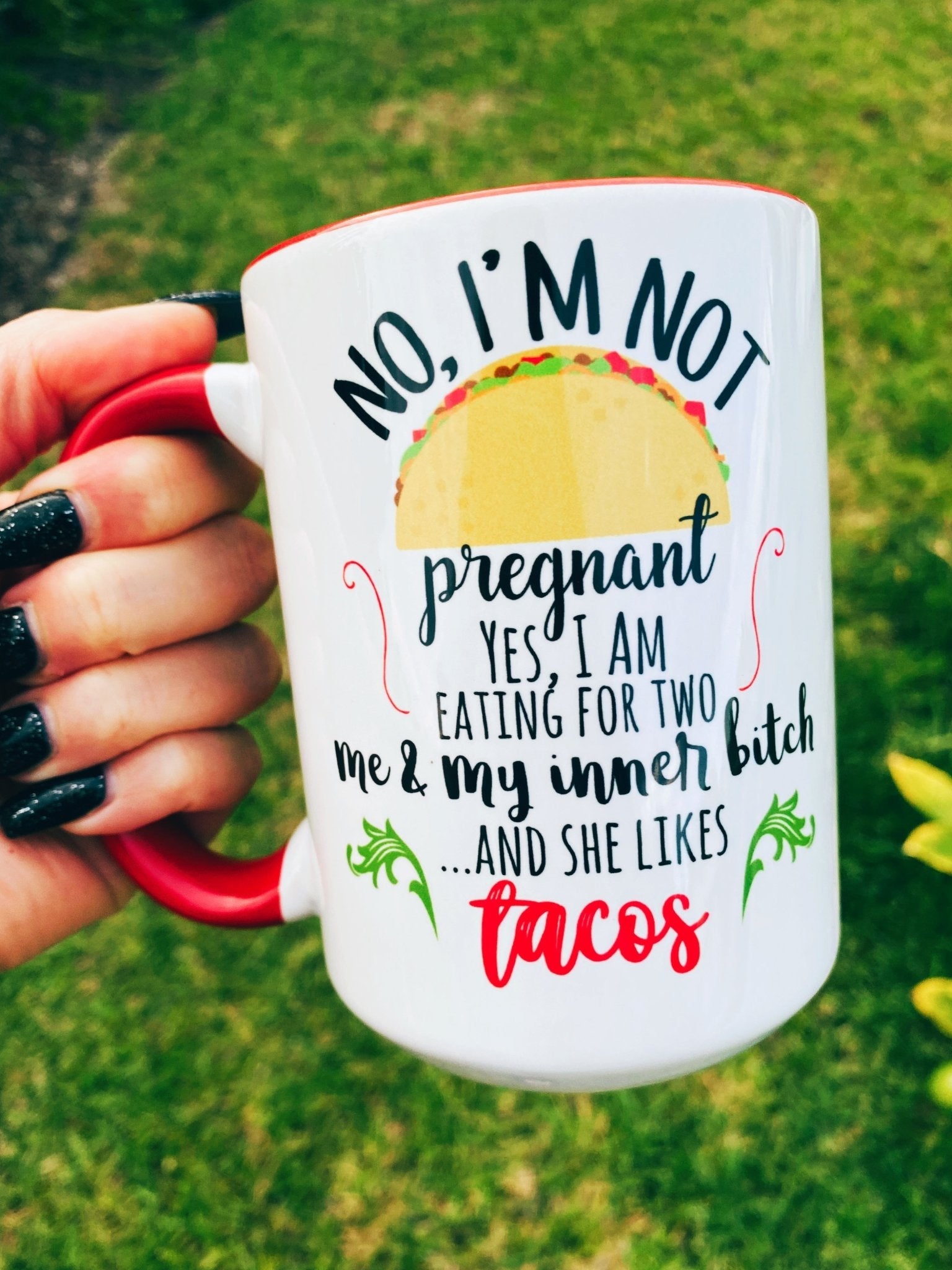 No I'm Not Pregnant Yes I Am Eating For Two 15oz Mug - UntamedEgo LLC.