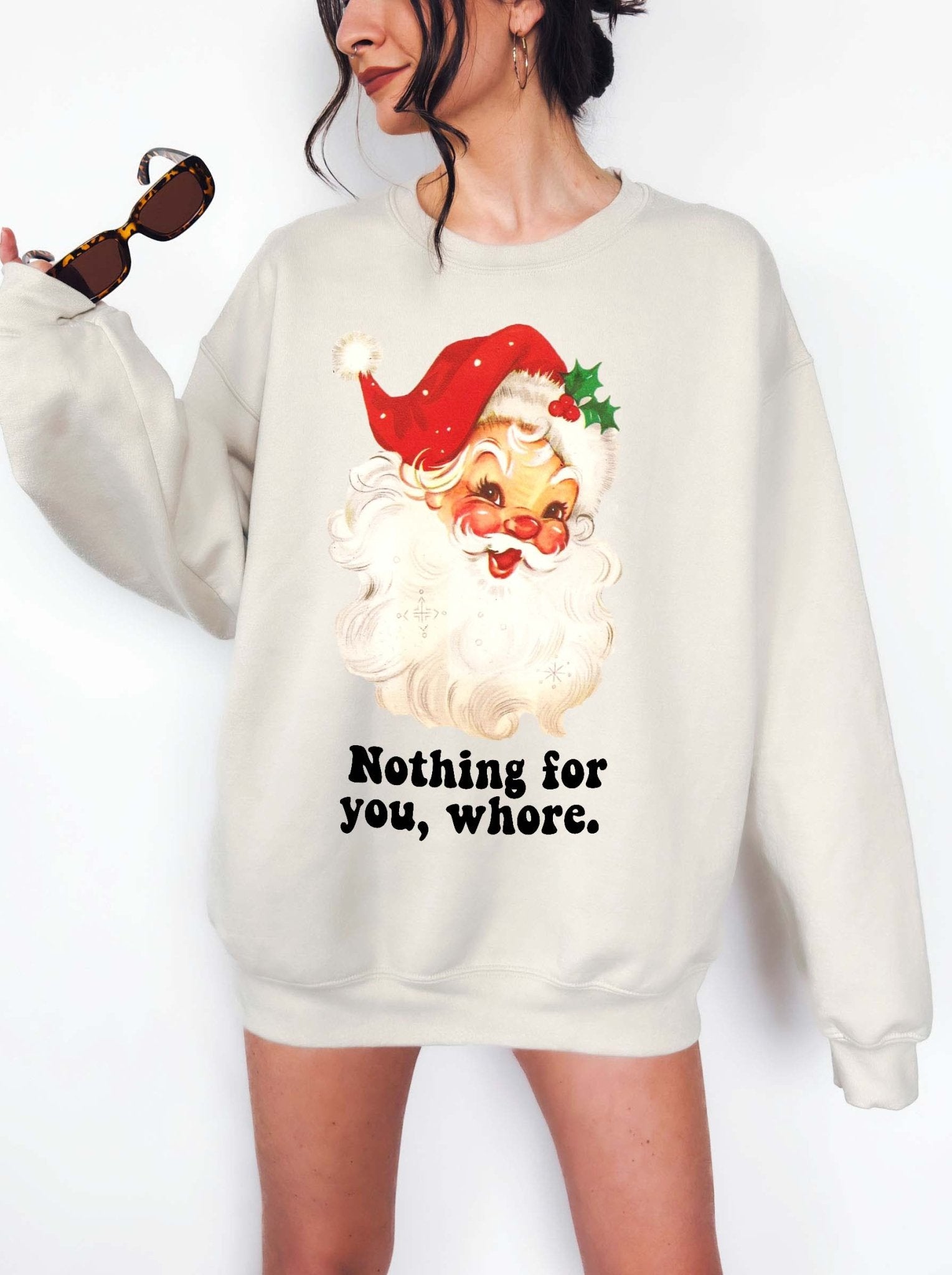Nothing For You Santa Crew Christmas Sweatshirt - UntamedEgo LLC.