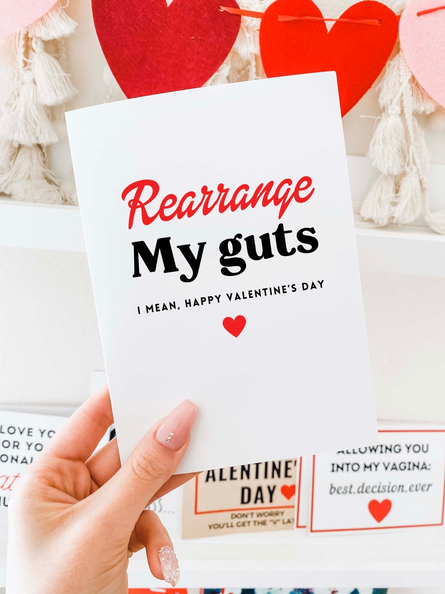 Rearrange My Guts Valentine's Day Card - UntamedEgo LLC.