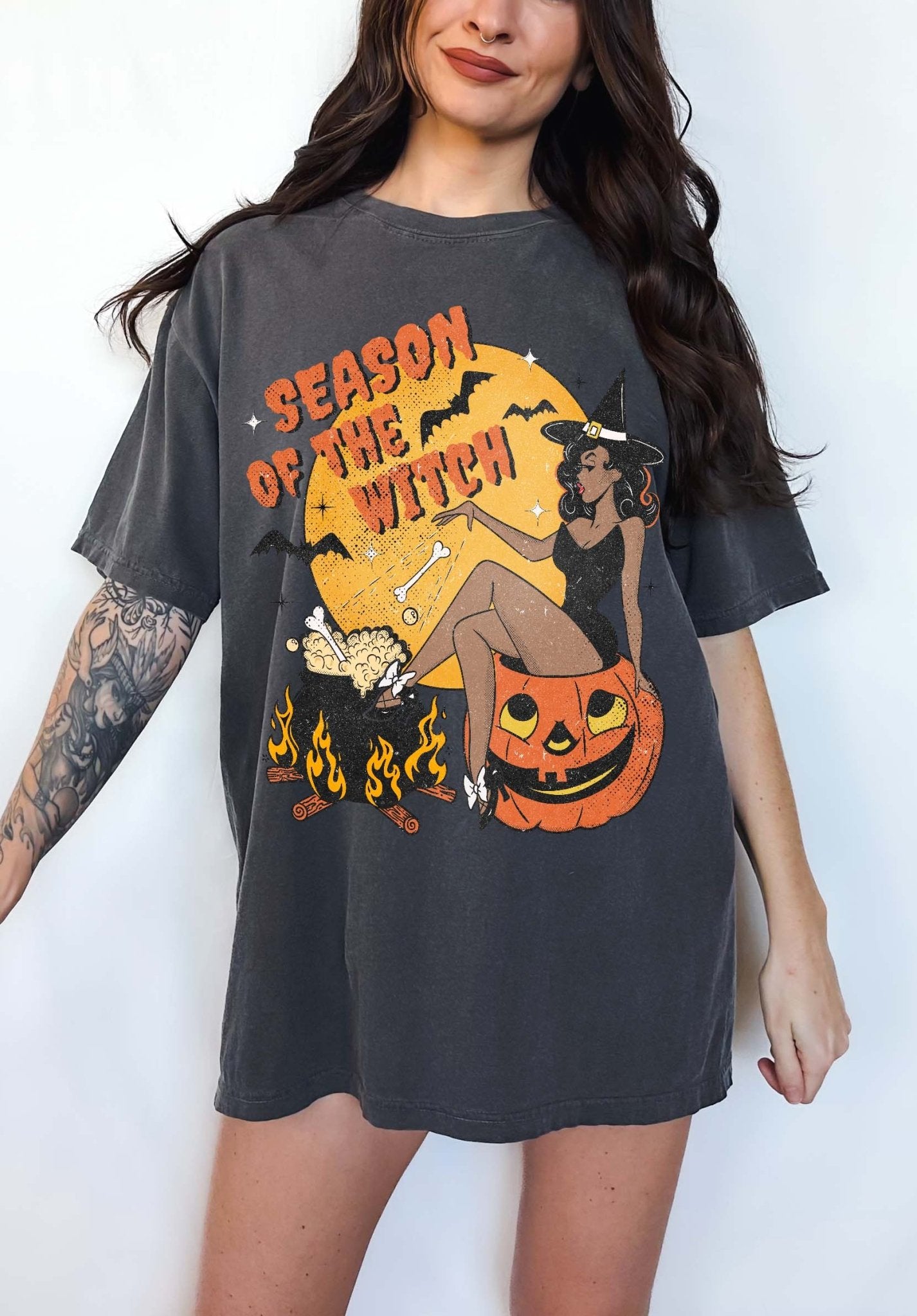 Season Of The Witch Halloween Vintage Tee - UntamedEgo LLC.
