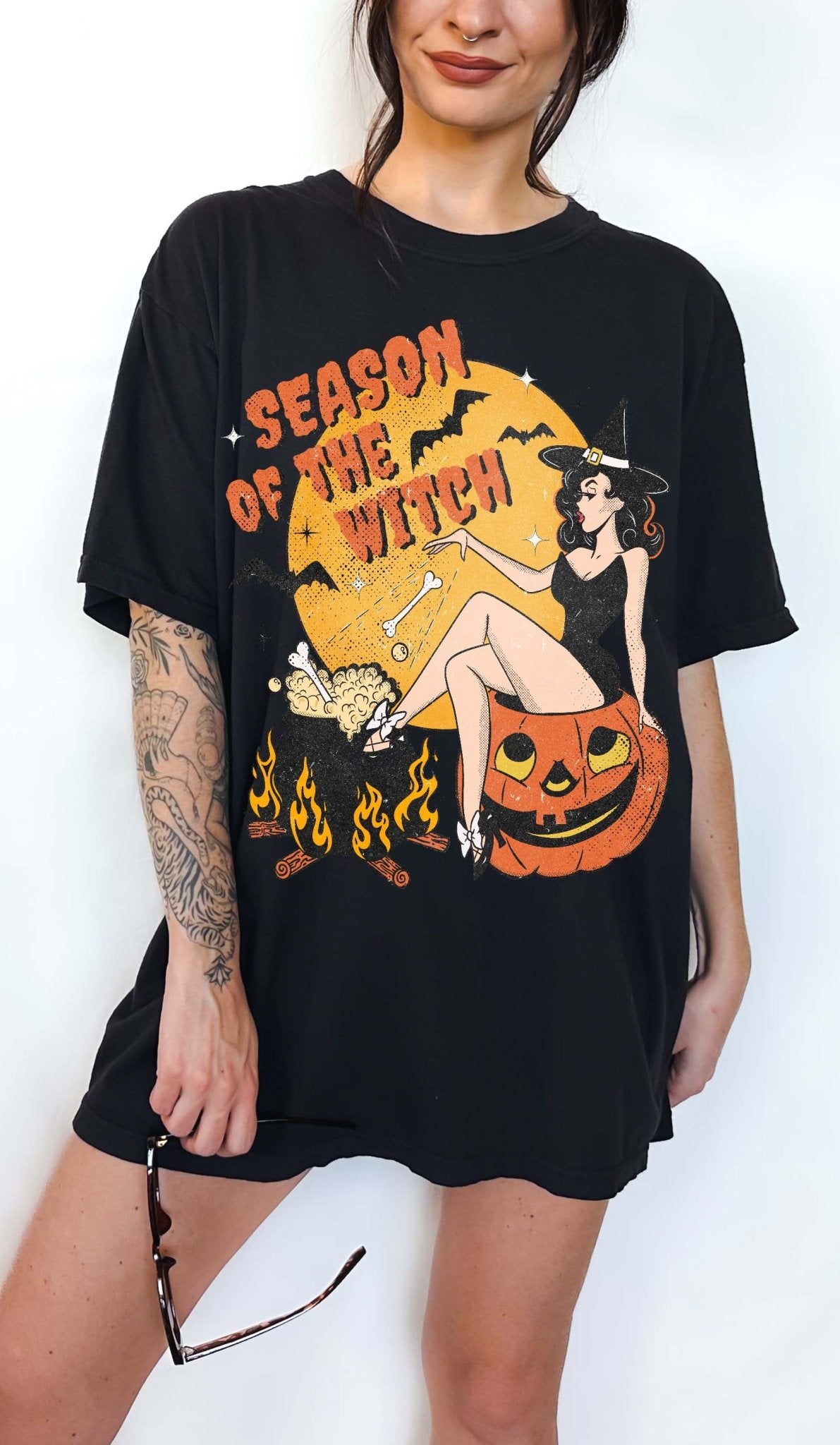 Season Of The Witch Halloween Vintage Tee - UntamedEgo LLC.