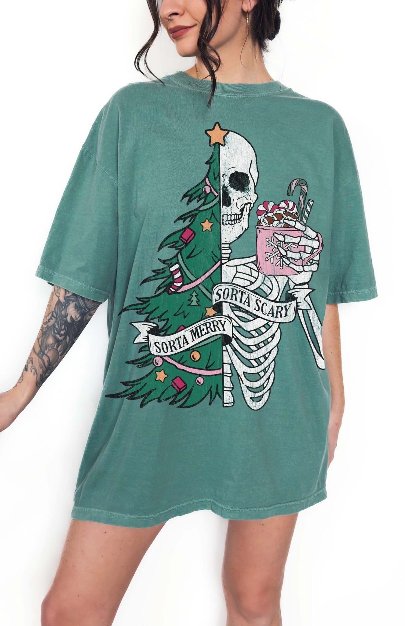 Sorta Merry Sorta Scary Christmas Tee - UntamedEgo LLC.