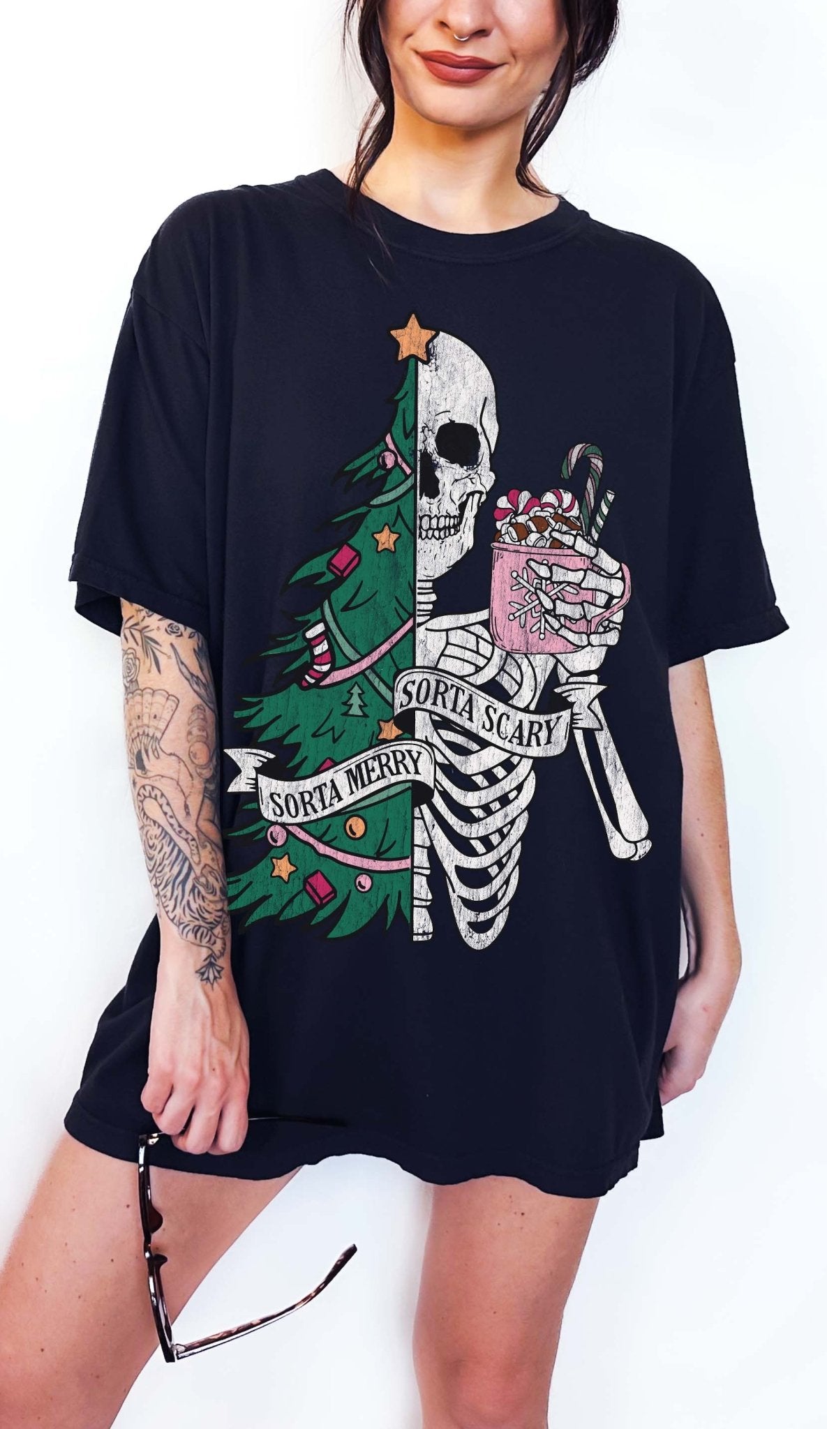 Sorta Merry Sorta Scary Christmas Tee - UntamedEgo LLC.