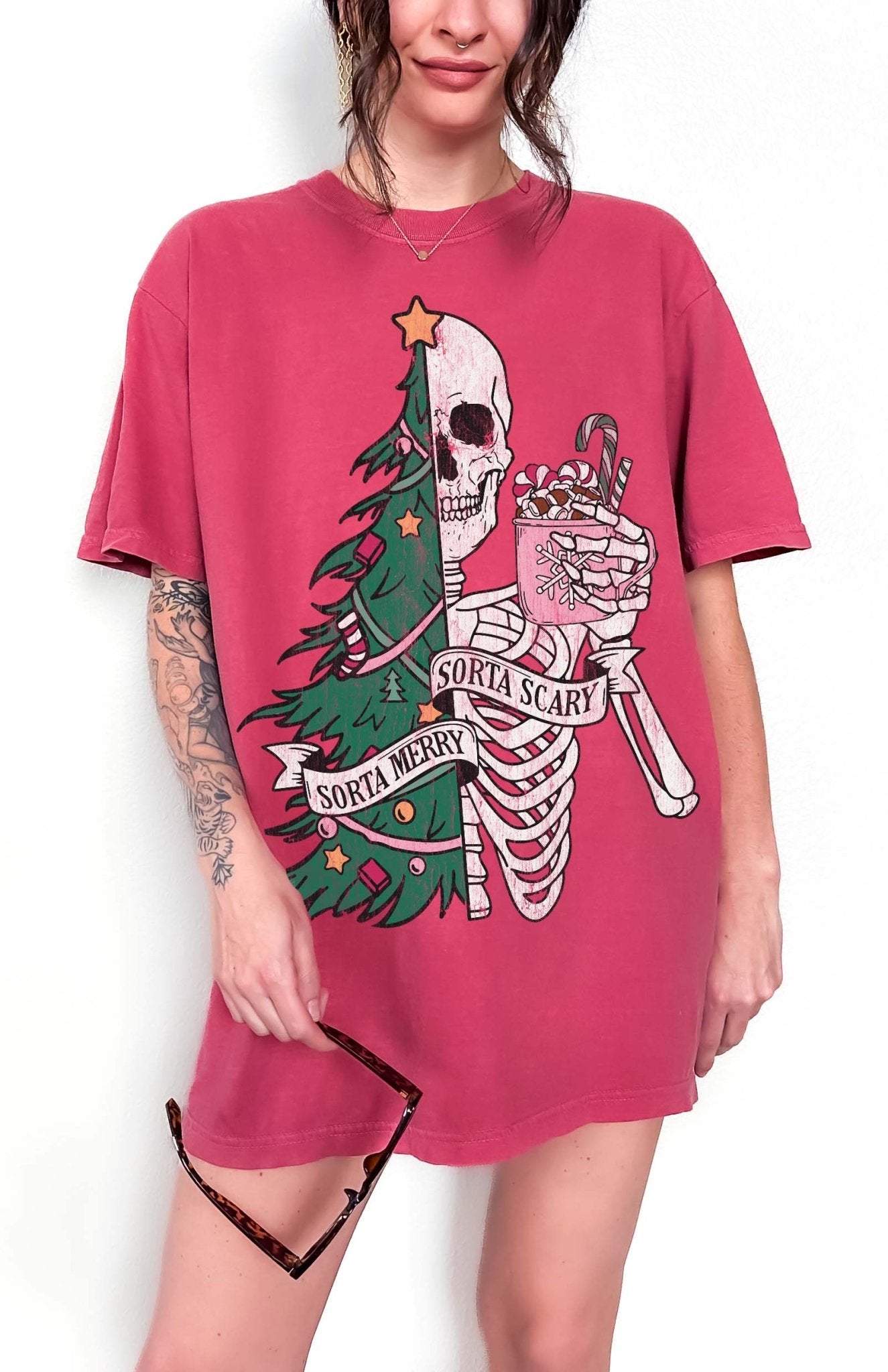 Sorta Merry Sorta Scary Christmas Tee - UntamedEgo LLC.
