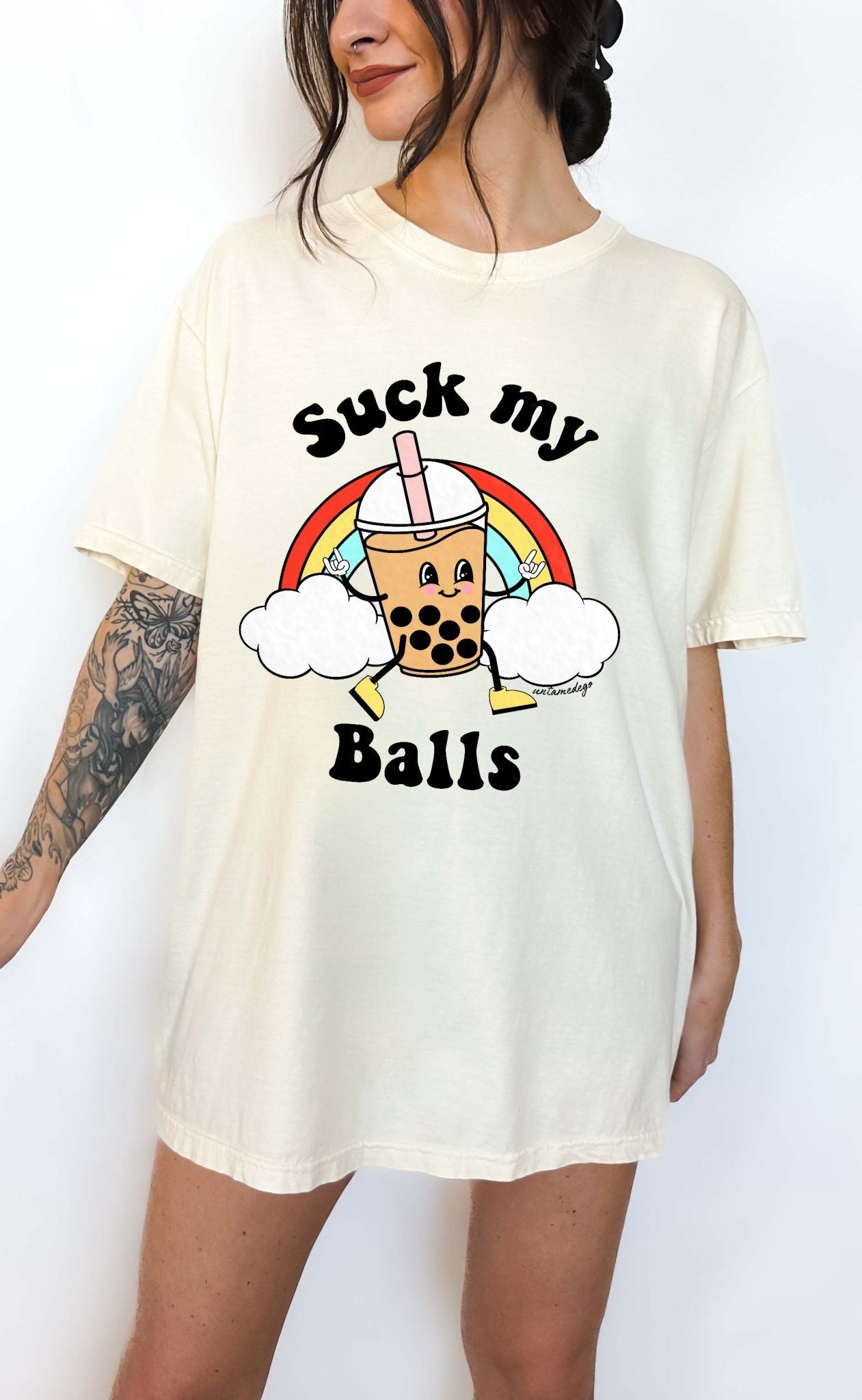Sucks My Balls Boba Tee - UntamedEgo LLC.