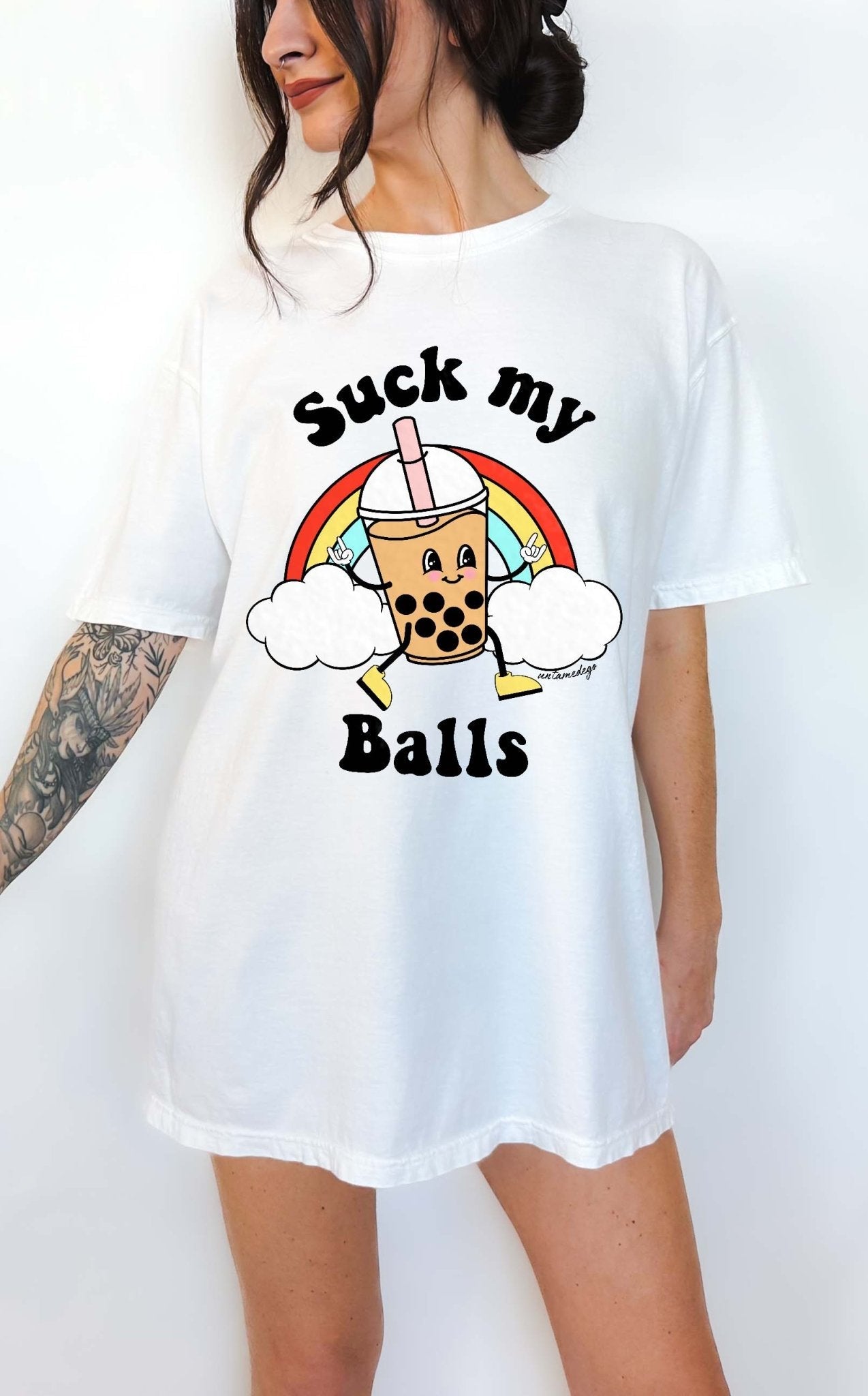 Sucks My Balls Boba Tee - UntamedEgo LLC.