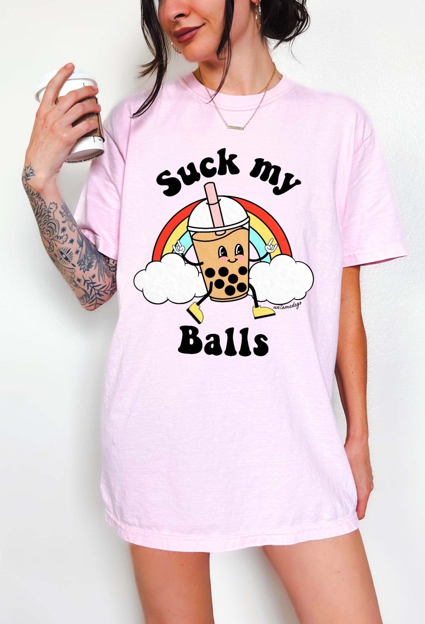 Sucks My Balls Boba Tee - UntamedEgo LLC.