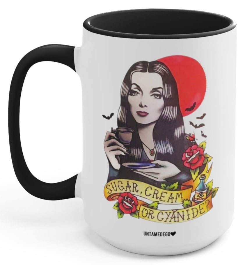 Sugar Cream Or Cyanide Morticia 15oz Mug - UntamedEgo LLC.