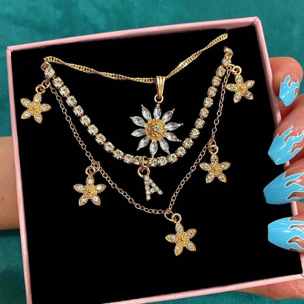 Summer Flower Layered Necklace - UntamedEgo LLC.