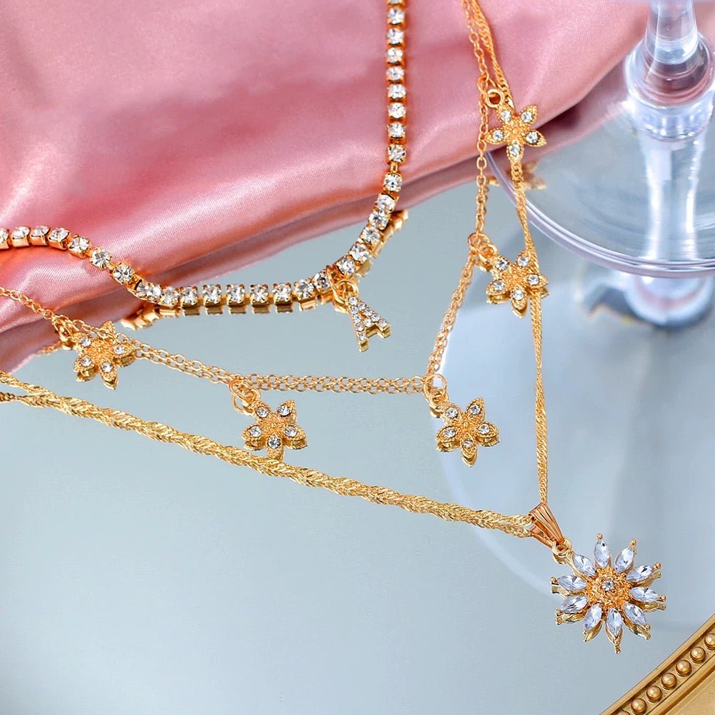 Summer Flower Layered Necklace - UntamedEgo LLC.