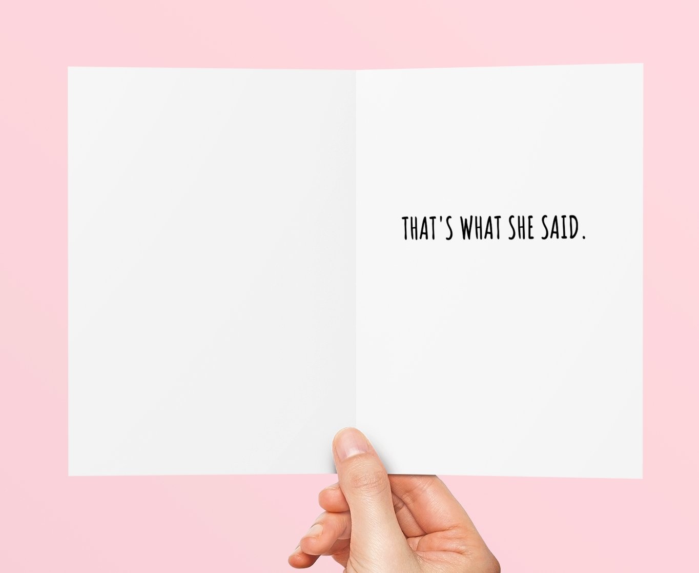That's What She Said Anniversary Card- Michael Greeting Card - UntamedEgo LLC.