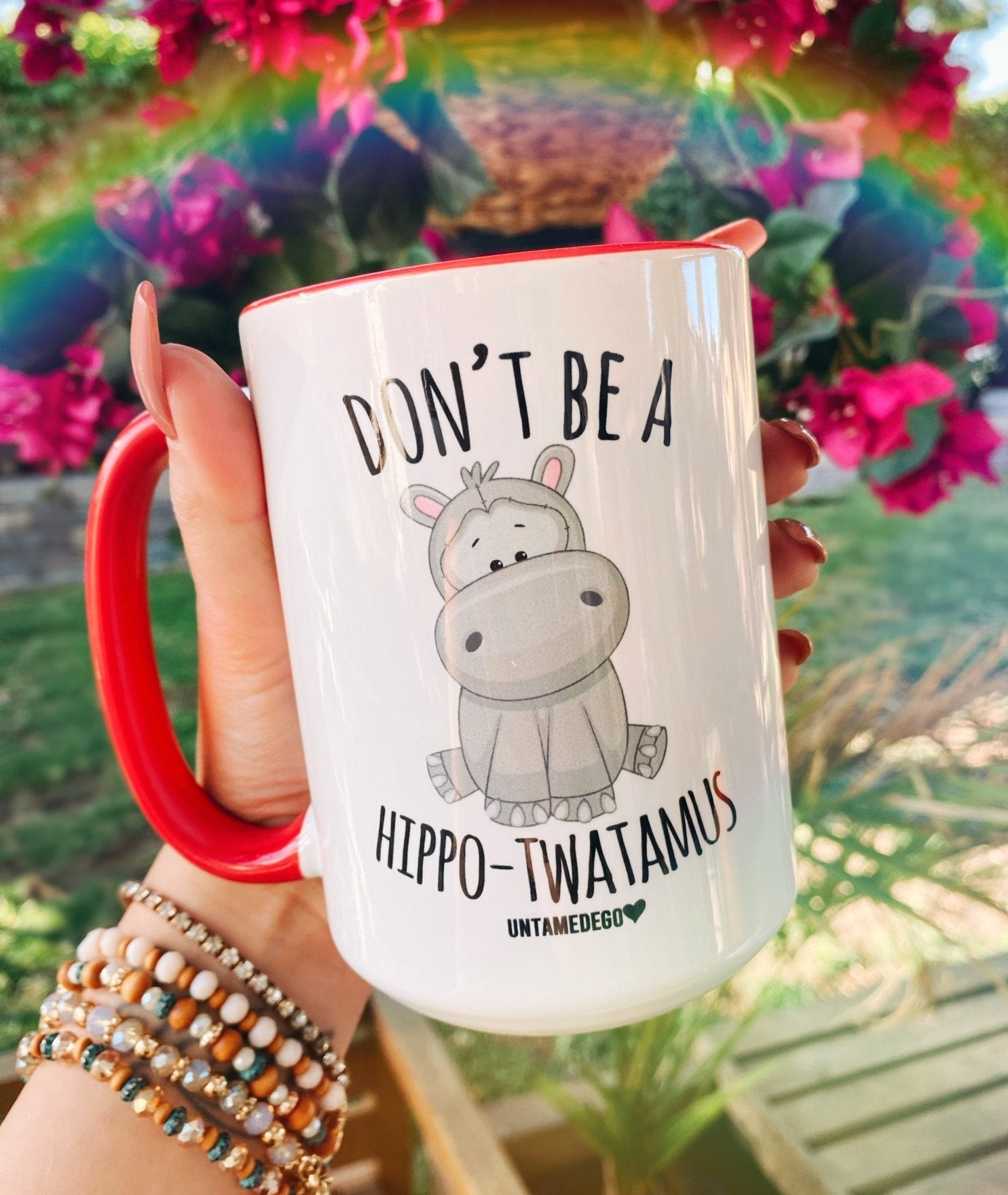 The Hippo Red Mug - UntamedEgo LLC.