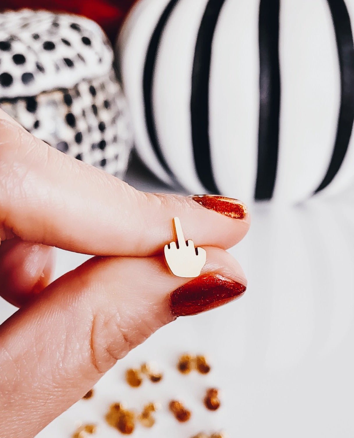 The Middle Finger Stud Earrings - UntamedEgo LLC.