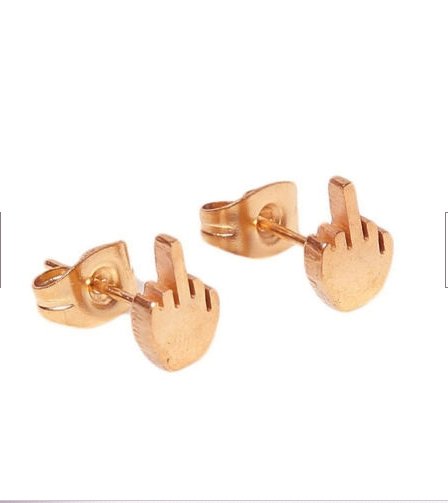 The Middle Finger Stud Earrings - UntamedEgo LLC.