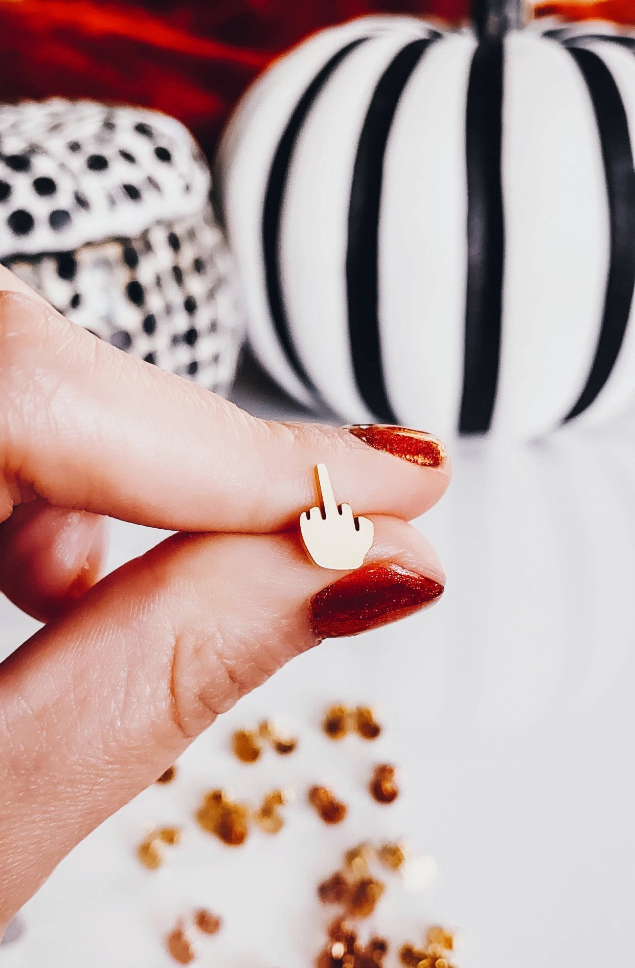 The Middle Finger Stud Earrings - UntamedEgo LLC.